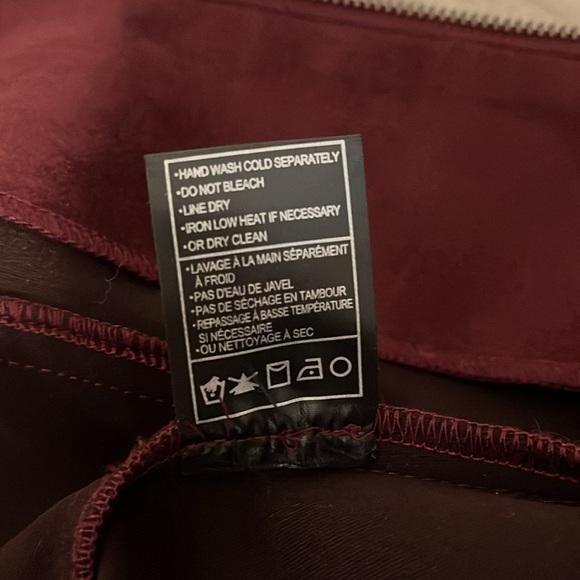 JACK BY BB DAKOTA Burgundy Faux Suede Crop Fitted Vest Zipper Closure, Size L - Picture 9 of 9